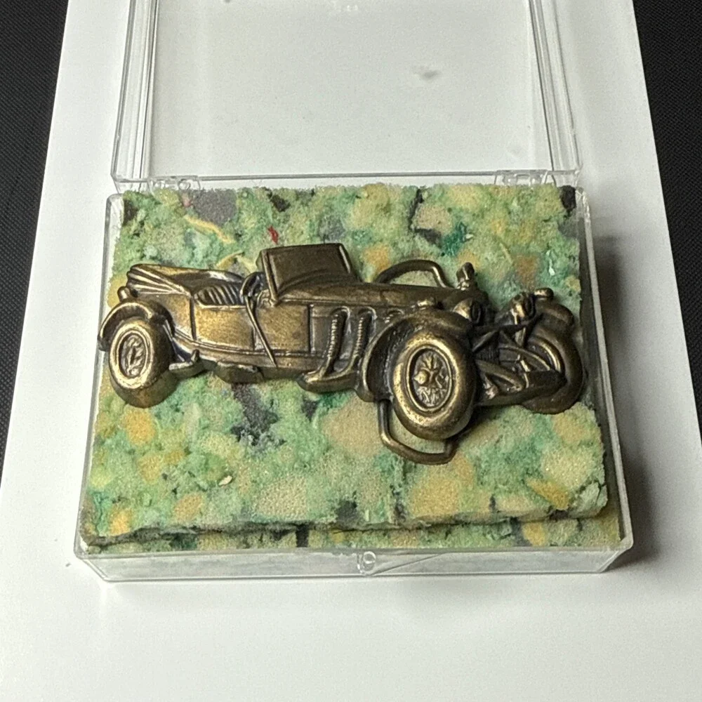 Vintage Baron Belt Buckle Antique Roadster Convertible 